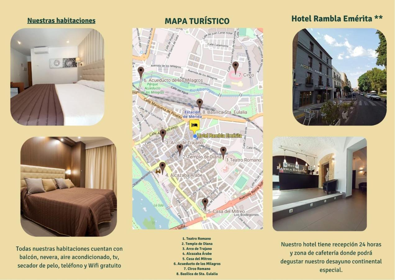 Hotel Rambla Emerita, Centro Ciudad Mérida Extérieur photo